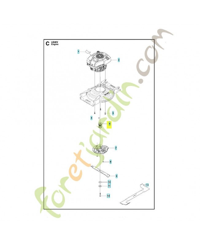 support de lame 581843101 husqvarna