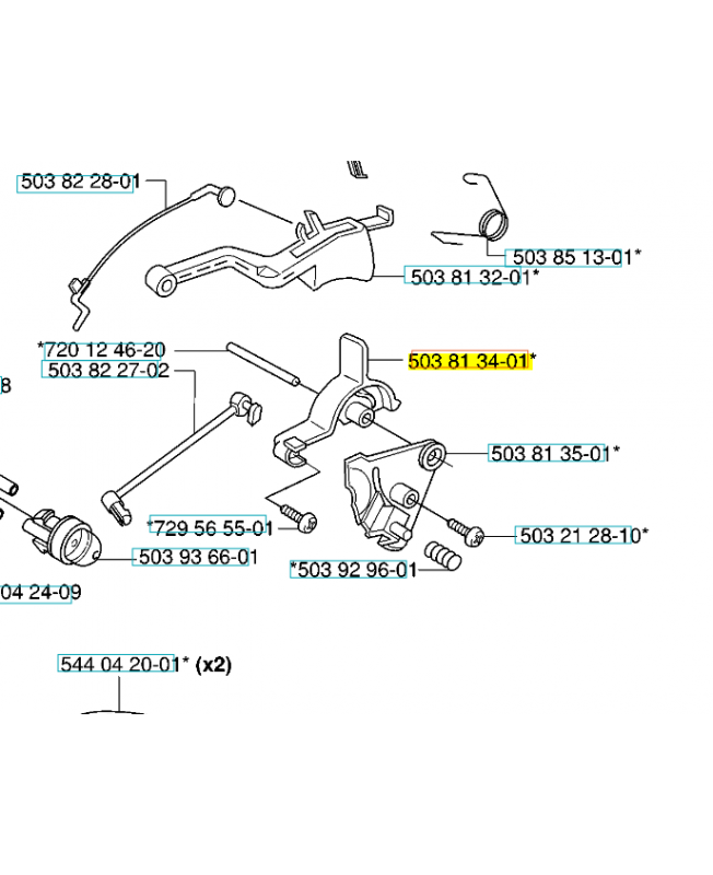 commande starter husqvarna ref. 503813401
