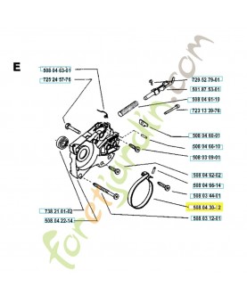 Bande de frein 508043005. Pièce de rechange Husqvarna