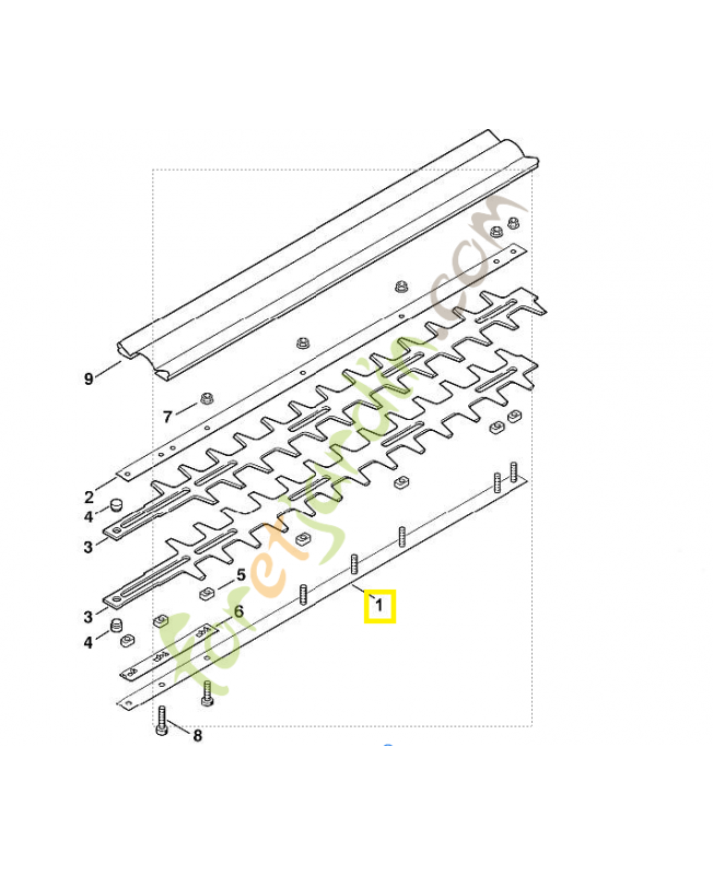Glissière de guidage 500mm/20 4230-740-6500. Pièce de rechange Sithl / Vicking Glissière de guidage 500mm/20 4230-740-6500. Pièce de rechange Sithl / Vicking