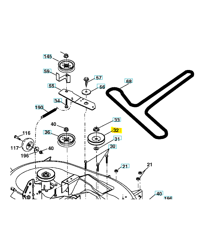Poulie de palier de lame