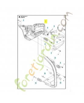 poignée arrière 580945901. Pièce de rechange Husqvarna