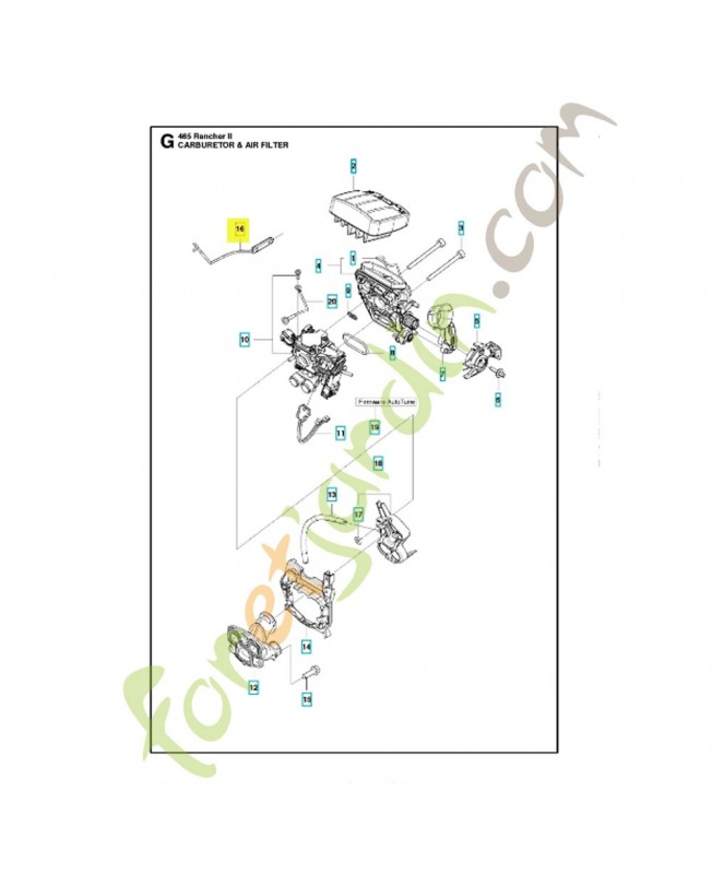 Tige d'accélérateur 576148701. Pièce de rechange Husqvarna