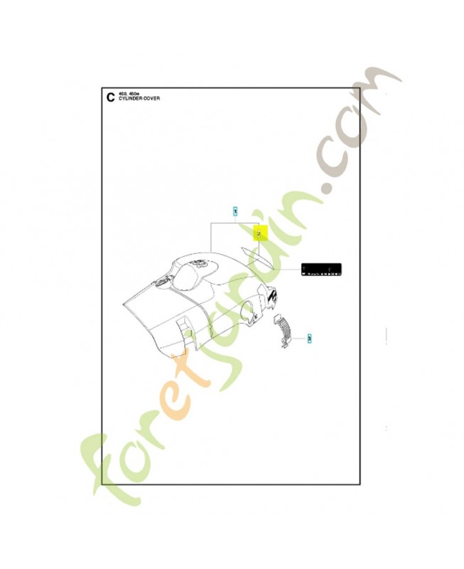 Etiquette 522709201. Pièce de rechange Husqvarna