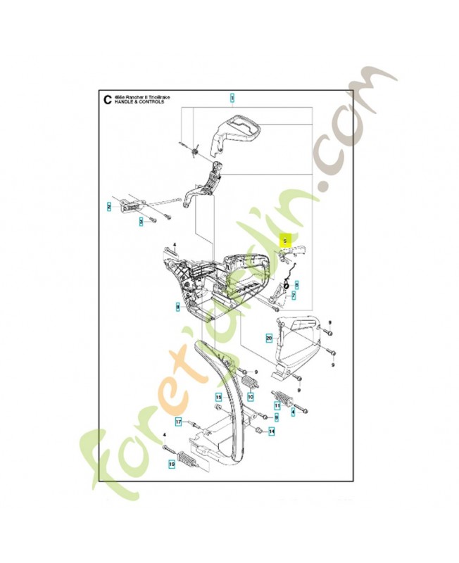 Gâchette de sécurité 502440201.Pièce de rechange Husqvarna remplace 537262401