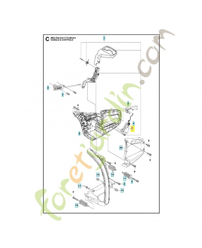 Détente d'accélérateur 537260503. Pièce de rechange Husqvarna