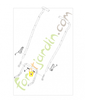 Vis a tête plate m8x55 9027-318-1965. Pièce de rechange Sithl / Vicking