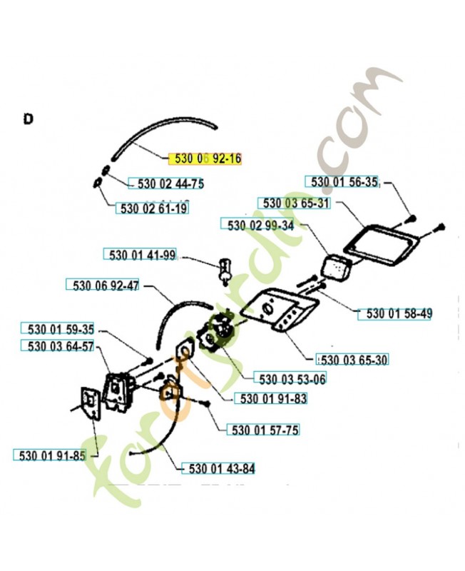 Durite 530069216. Pièce de rechange Husqvarna