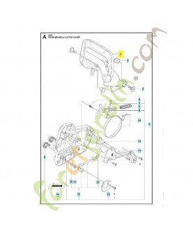 Protège main 578229801. Pièce de rechange Husqvarna