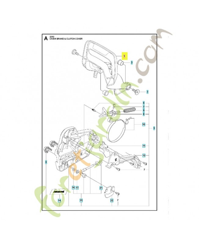 Protège main 578229801. Pièce de rechange Husqvarna