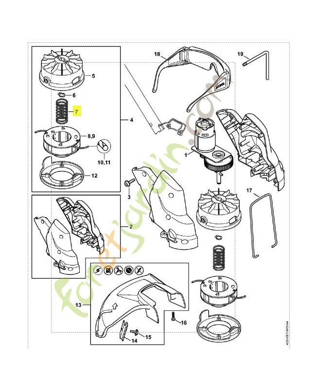 Ressort 6235-997-2200. Pièce de rechange Sithl / Vicking