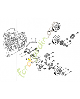 Ressort de vis 1133-647-2400. Pièce de rechange Sithl / Vicking