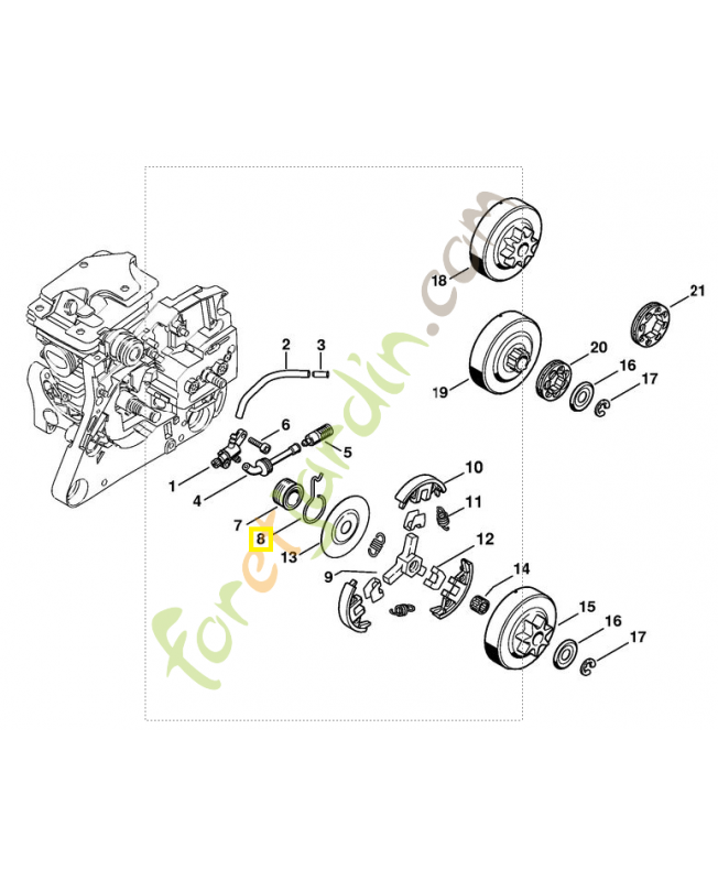 Ressort de vis 1133-647-2400. Pièce de rechange Sithl / Vicking Ressort de vis 1133-647-2400. Pièce de rechange Sithl / Vicking