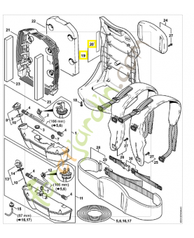 Plaque dorsale 4282-700-3805 STIHL