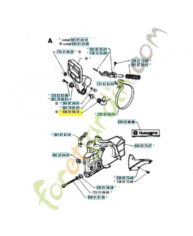 Ressort 530015910. Pièce de rechange Husqvarna Ressort 530015910. Pièce de rechange Husqvarna