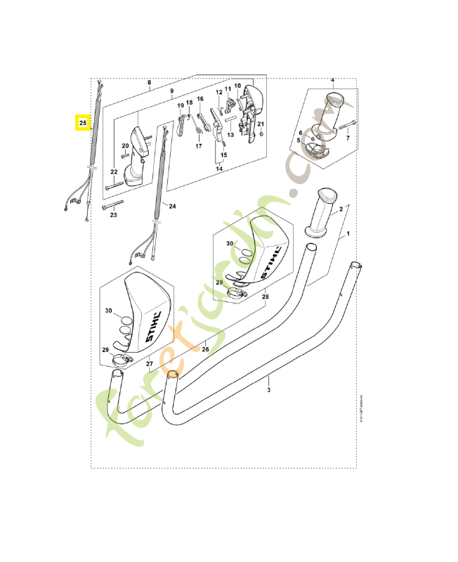 Cable commande des gaz 4147-180-1100
