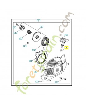 Cordon de démarreur 530069232. Pièce de rechange Husqvarna 