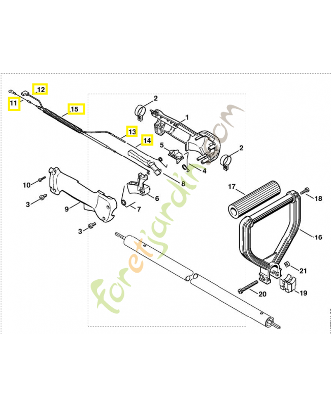 Cable cde des gaz référence 4137-180-1103
