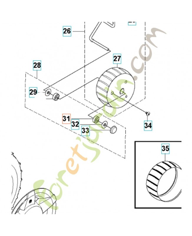 Roulement roue avant