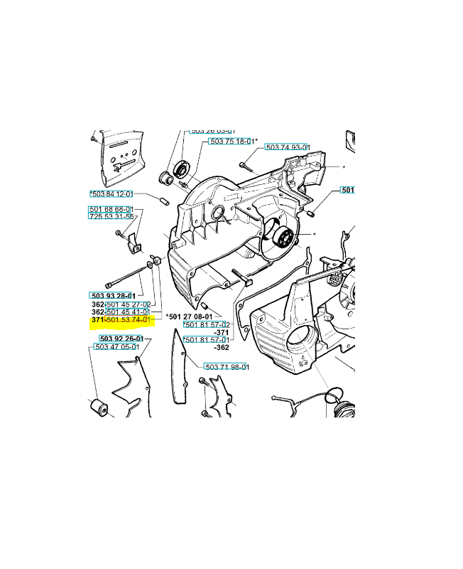 De de tension 501537401. Pièce de rechange Husqvarna