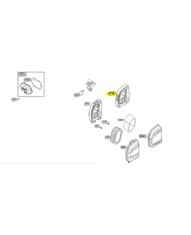 594574 base filtre a air