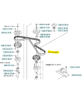 Courroie husqvarna 589533701. Pièce détachée Husqvarna