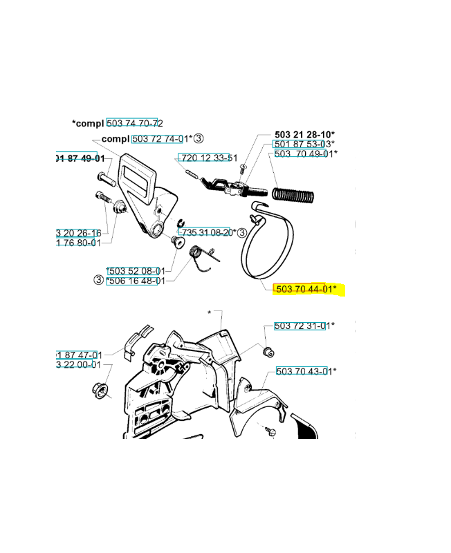 Bande de frein 503704401 husqvarna
