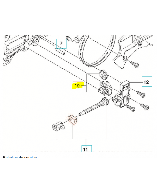 Kit tool-less gears Kit tool-less gears