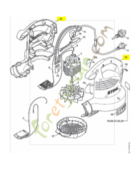 Carter de turbine 4811-700-4126. Pièce de rechange Sithl / Vicking