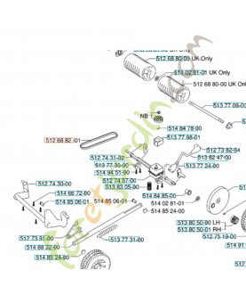 Courroie 512688201. Pièce de rechange Husqvarna