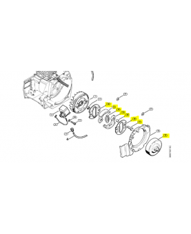 Embrayage+cloche stihl ref. 4116-160-2051 Remplace référence 4116-160-2900