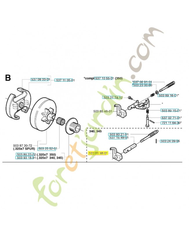 Joint 503854801. Pièce de rechange Husqvarna