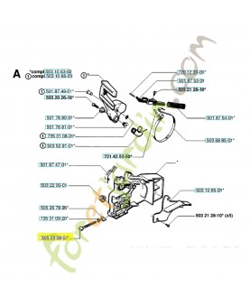 Vis de tension de guide 505230902. Pièce de rechange Husqvarna