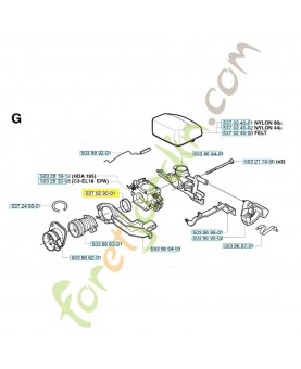 Bague de support 537029001. Pièce de rechange Husqvarna