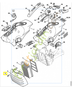 Vis cylindrique is-m5x20 0000-951-1109. Pièce de rechange Sithl / Vicking