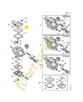 Membrane de réglage 1146-121-4700. Pièce de rechange Sithl 