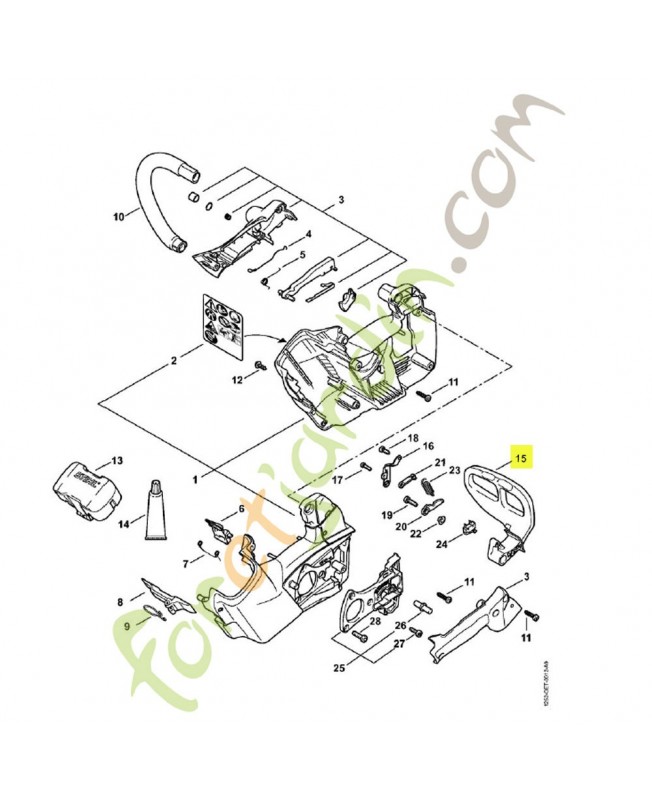 Protège-main 1252-790-9100. Pièce de rechange Sithl / Vicking Protège-main 1252-790-9100. Pièce de rechange Sithl / Vicking