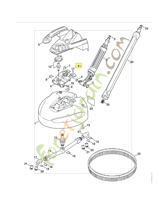 Vis parker p5x18 9104-007-4281. Pièce de rechange Sithl / Vicking