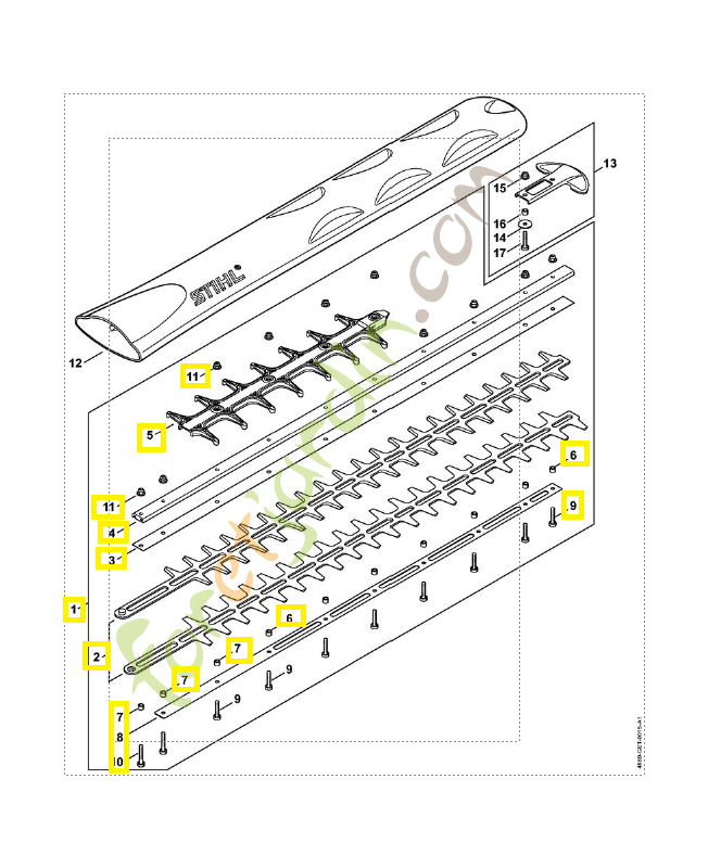 Barre de coupe 4869-710-5904 Pièce détachée Stihl / Vicking Barre de coupe 4869-710-5904 Pièce détachée Stihl / Vicking