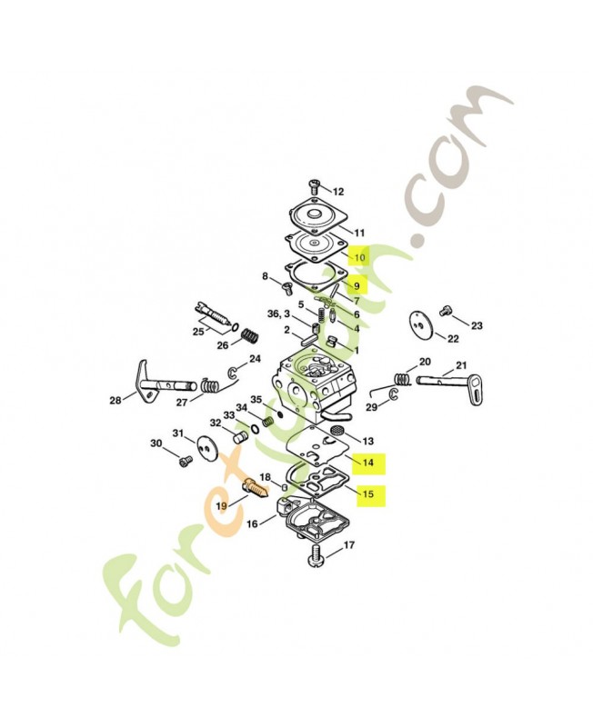 Jeu de pièces de carburateur 1123-007-1060 stihl