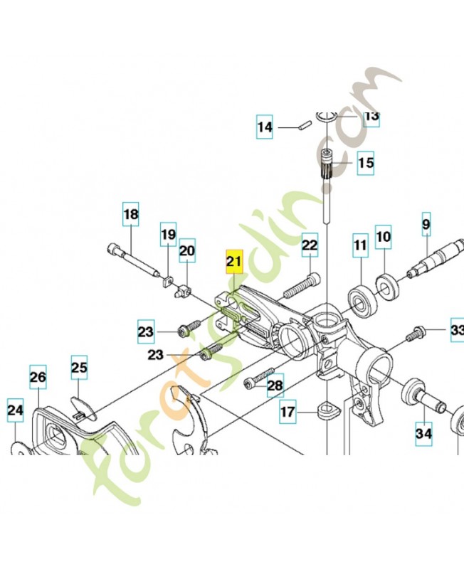 Carter d'engrenage 523853702. Pièce de rechange Husqvarna Carter d'engrenage 523853702. Pièce de rechange Husqvarna