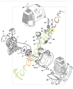 Tuyau d'impulsion 4119-141-8600. Pièce de rechange Sithl / Vicking