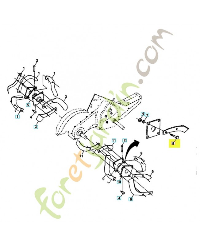 boulon 874610616. Pièce de rechange Husqvarna