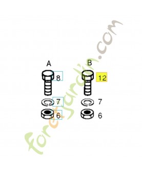 Vis 3/8-24x1-1/2 874610624. Pièce de rechange Husqvarna Remplace référence 531020061 ; 533047665