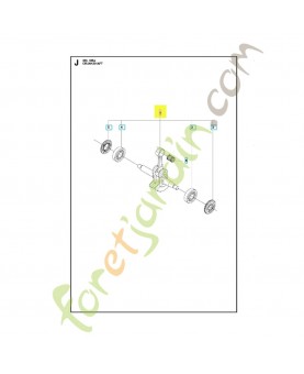 Vilebrequin complet 525604601 et 544343801. Pièce de rechange Husqvarna 