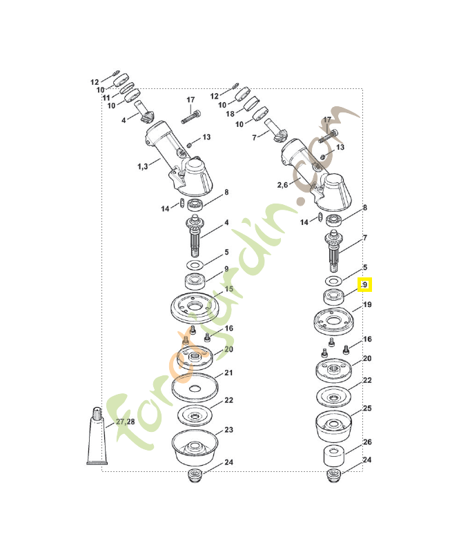 Roulement rainuré à billes 6202-2rs 9503-003-7454. Pièce détachée Stihl / Vicking