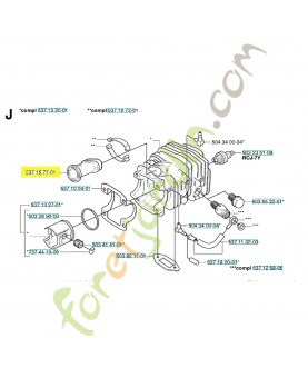 tuyau 537157701. Pièce de rechange Husqvarna