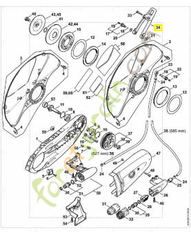 Levier de reglage référence 4224-700-2901 stihl