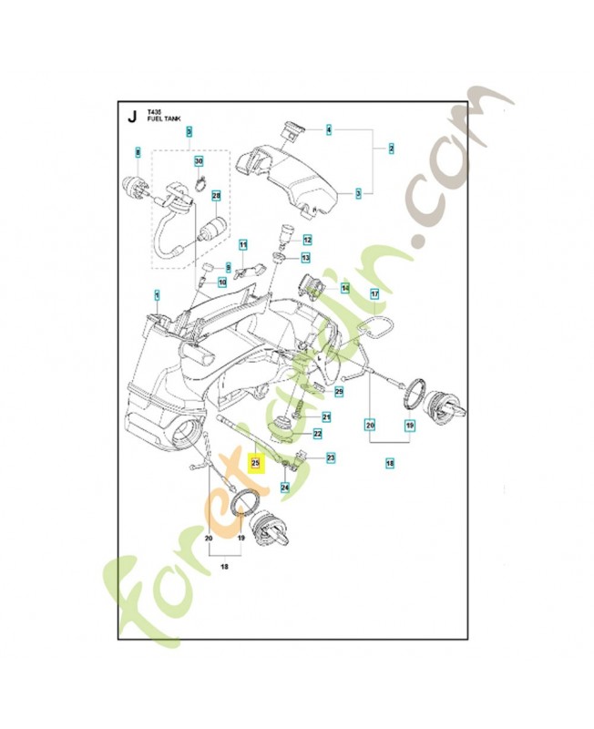 Durite d'essence 595526906. Pièce détachée Husqvarna