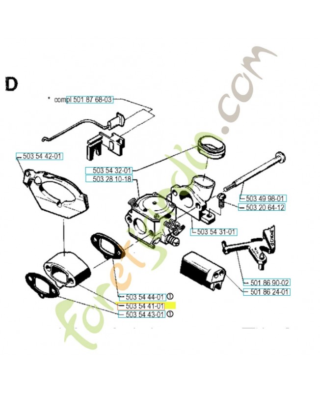 Pièce d'espacement 503544101. Pièce de rechange Husqvarna